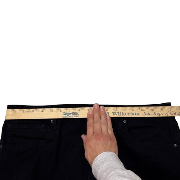 Levis 721 Jeans Womens 34 Black High Rise Skinny Tapered Stretch Goth Grunge - Picture 9 of 12